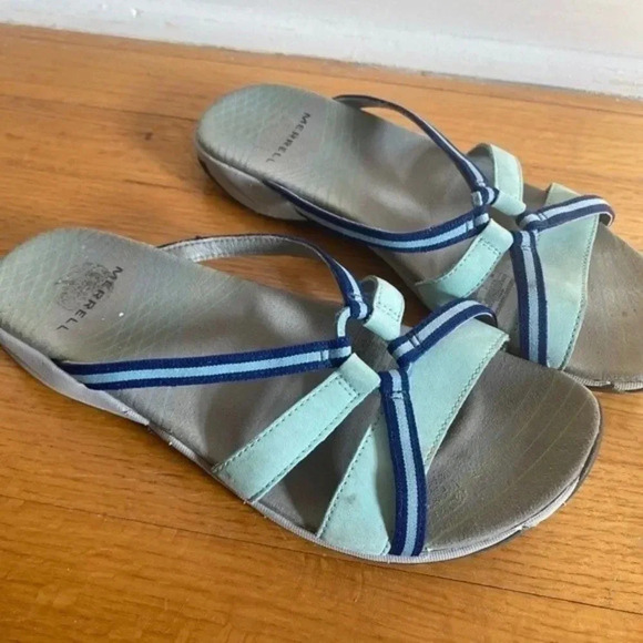 Merrell Blue Slip on Sandals - Picture 4 of 11